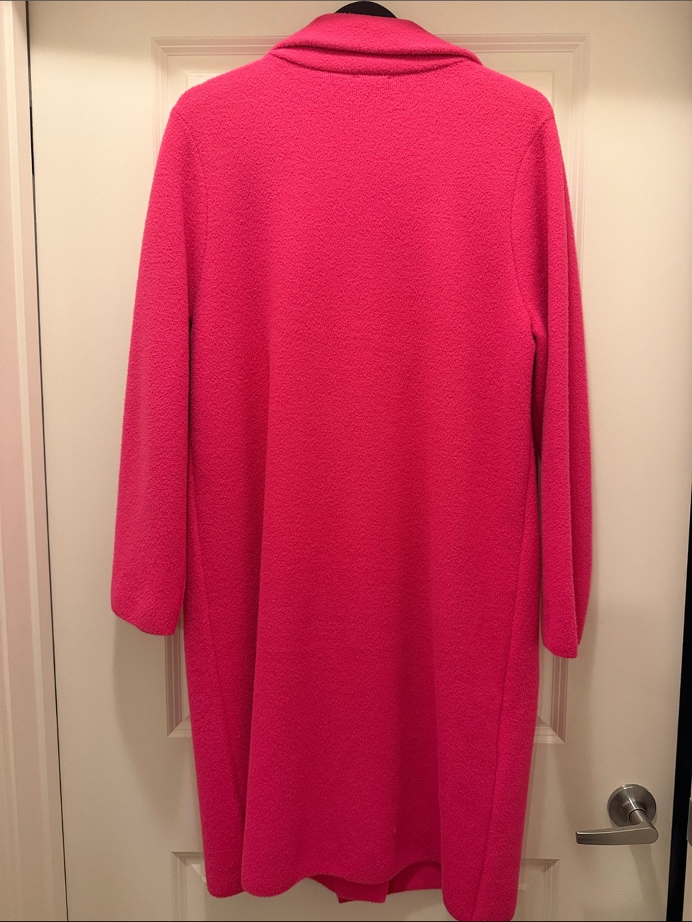 Chico's Bright Pink Open-Front Trench Coat - Picture 3 of 3